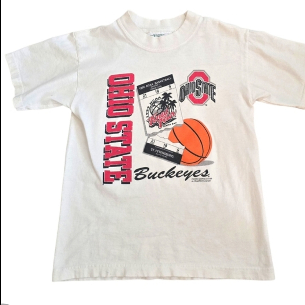 Vintage Boys Prairie Graphics Ohio State Basketball 1999 Final Four T-shirt 8/10
